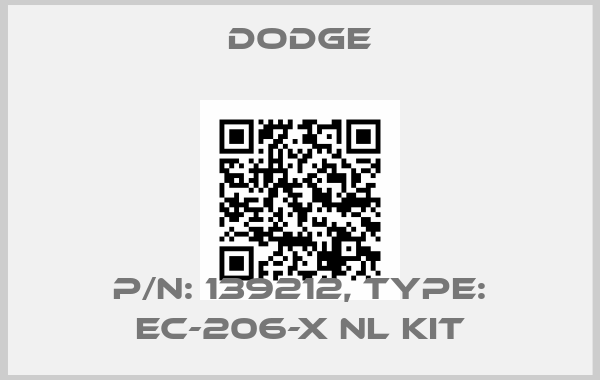 Dodge-p/n: 139212, Type: EC-206-X NL KIT