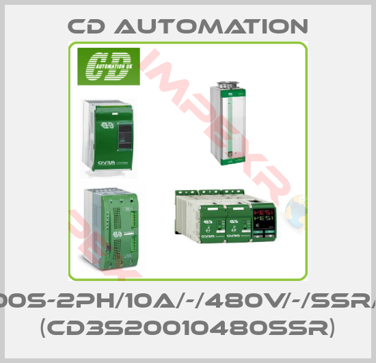 CD AUTOMATION-CD3000S-2PH/10A/-/480V/-/SSR/ZC/NF (CD3S20010480SSR)