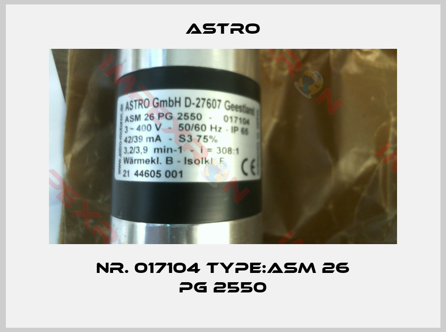 Astro-Nr. 017104 Type:ASM 26 PG 2550