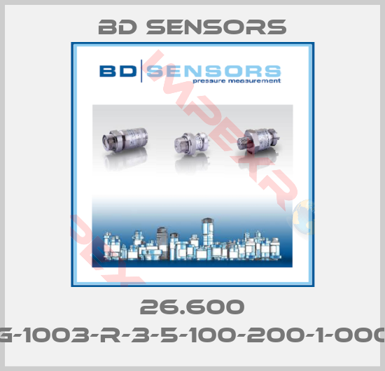 Bd Sensors-26.600 G-1003-R-3-5-100-200-1-000