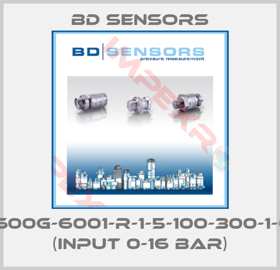 Bd Sensors-26.600G-6001-R-1-5-100-300-1-000 (INPUT 0-16 BAR)
