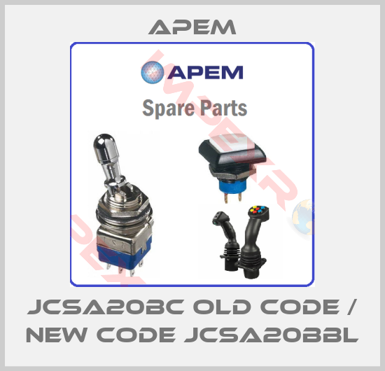 Apem-JCSA20BC old code / new code JCSA20BBL