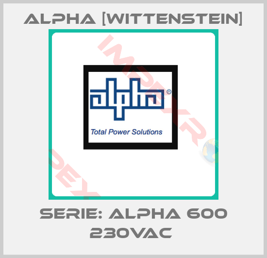 Alpha [Wittenstein]-SERIE: ALPHA 600 230VAC 