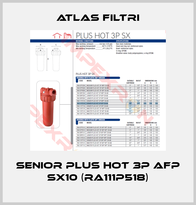 Atlas Filtri-SENIOR PLUS HOT 3P AFP SX10 (RA111P518)