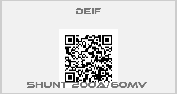 Deif-SHUNT 200A/60MV 