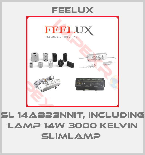Feelux-SL 14AB23NNIT, INCLUDING LAMP 14W 3000 KELVIN SLIMLAMP 