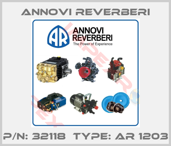 Annovi Reverberi-P/N: 32118  Type: AR 1203