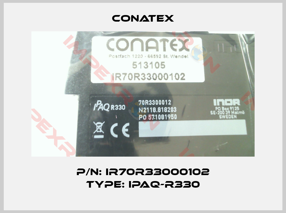 Conatex-p/n: IR70R33000102 type: IPAQ-R330