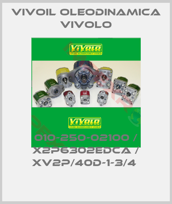 Vivoil Oleodinamica Vivolo-010-250-02100 / X2P6302EDCA / XV2P/40D-1-3/4 