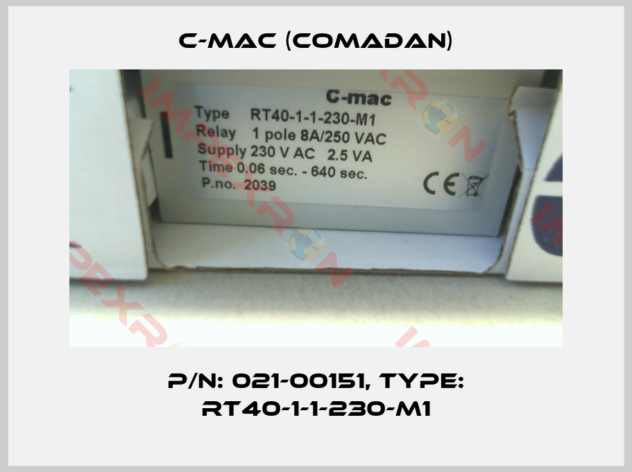 C-mac (Comadan)-P/N: 021-00151, Type: RT40-1-1-230-M1