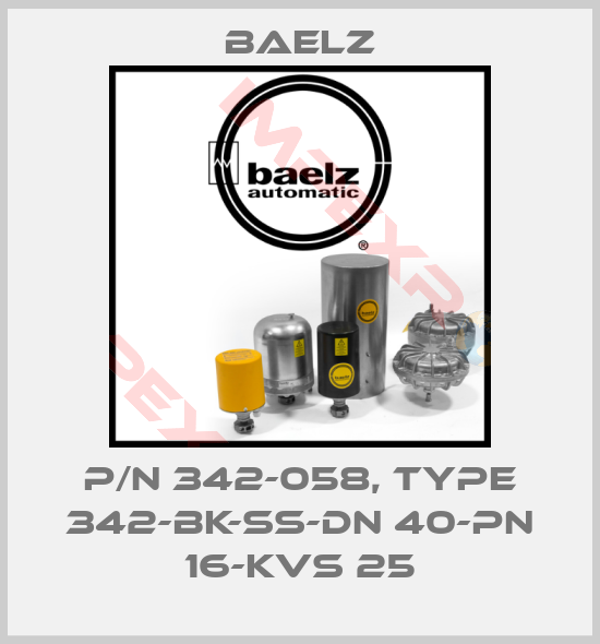 Baelz-P/N 342-058, Type 342-BK-SS-DN 40-PN 16-Kvs 25