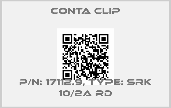 Conta Clip-P/N: 17112.9, Type: SRK 10/2A RD