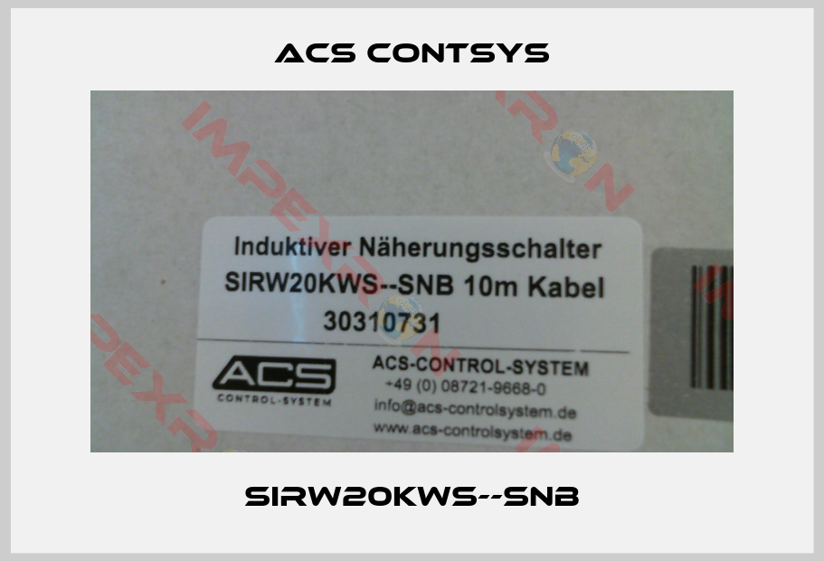 ACS CONTSYS-SIRW20KWS--SNB
