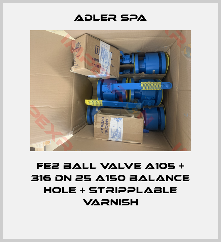 Adler Spa-FE2 BALL VALVE A105 + 316 DN 25 A150 BALANCE HOLE + STRIPPLABLE VARNISH