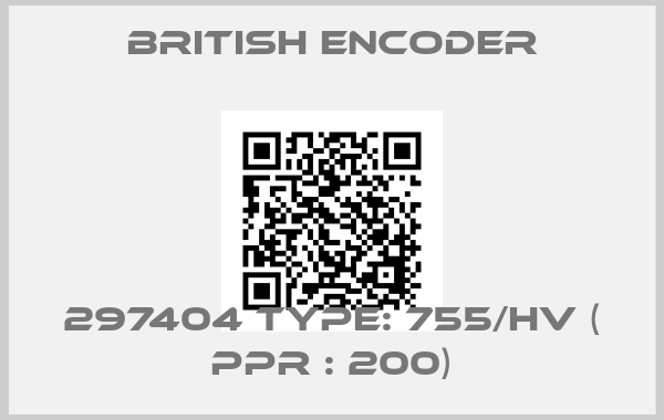 British Encoder-297404 Type: 755/HV ( PPR : 200)