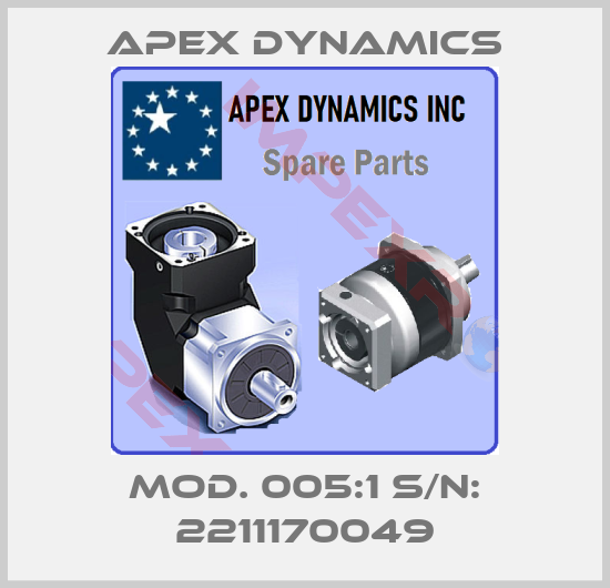 Apex Dynamics-Mod. 005:1 S/N: 2211170049