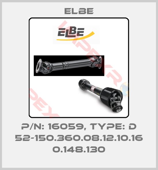 Elbe-P/N: 16059, Type: D 52-150.360.08.12.10.16 0.148.130