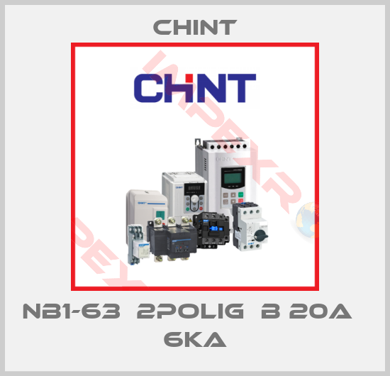 Chint-NB1-63  2polig  B 20A   6KA