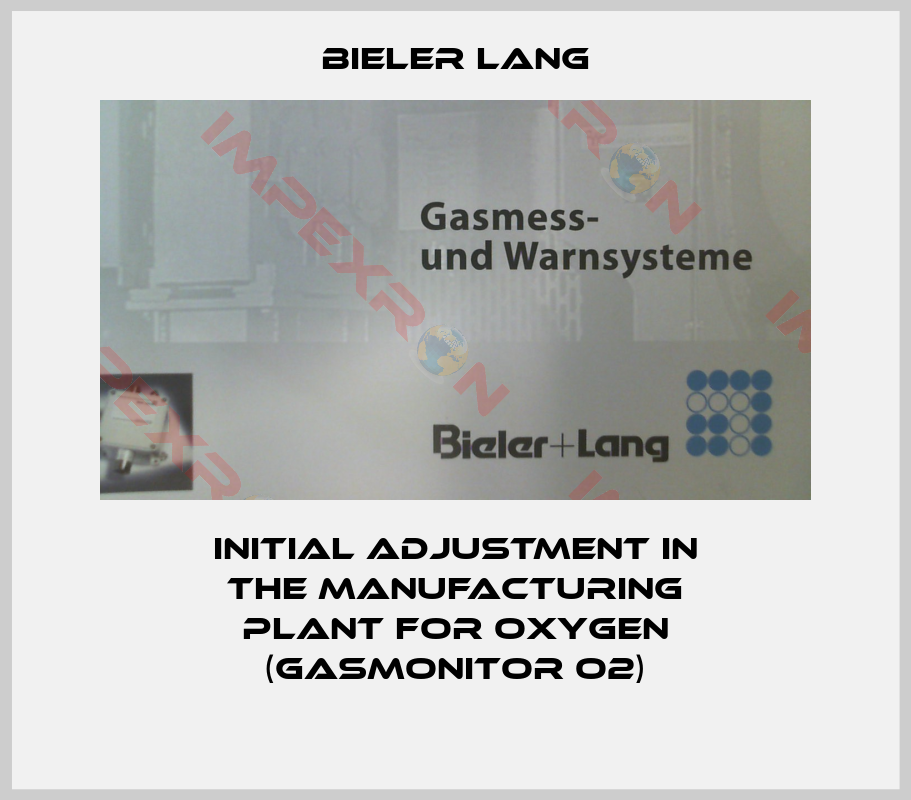 Bieler Lang-Initial adjustment in the manufacturing plant for oxygen (Gasmonitor O2)