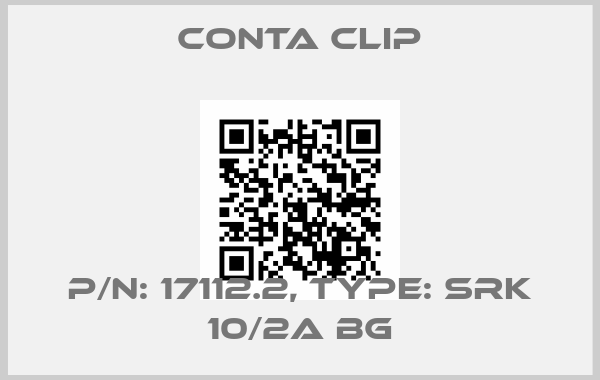 Conta Clip-P/N: 17112.2, Type: SRK 10/2A BG
