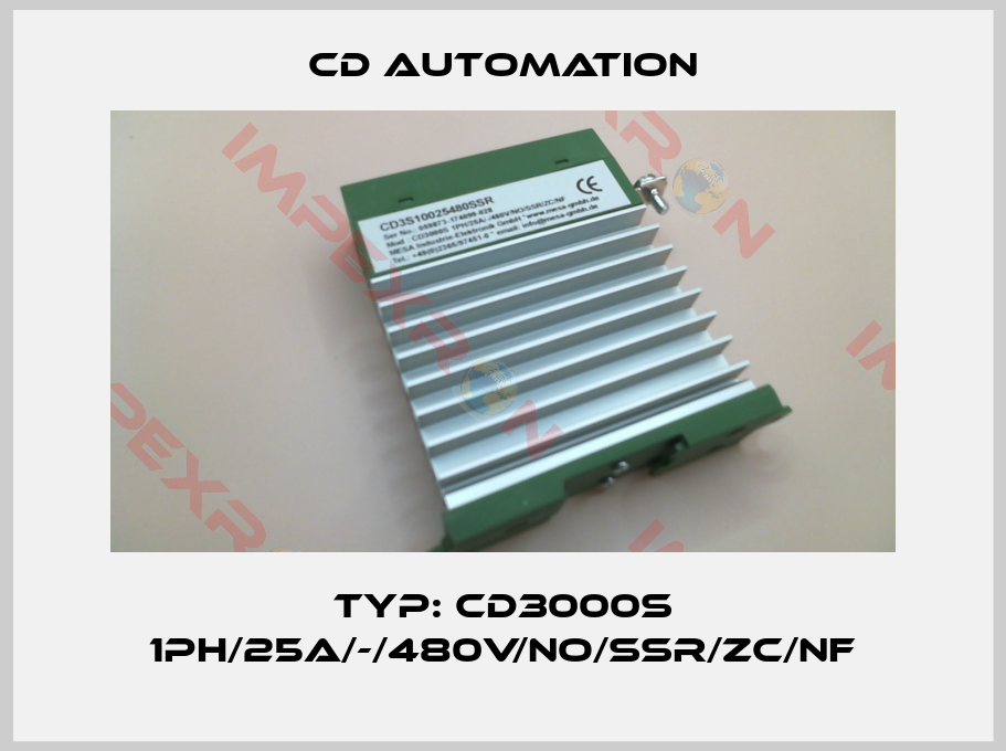 CD AUTOMATION-Typ: CD3000S 1PH/25A/-/480V/NO/SSR/ZC/NF