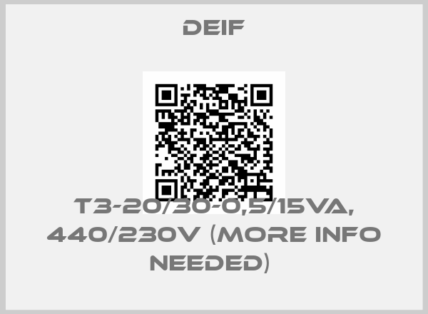 Deif-T3-20/30-0,5/15VA, 440/230V (MORE INFO NEEDED) 