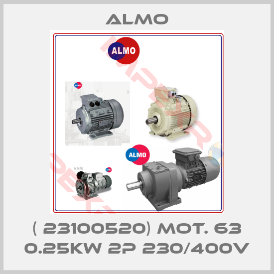 Almo-( 23100520) MOT. 63 0.25KW 2P 230/400V