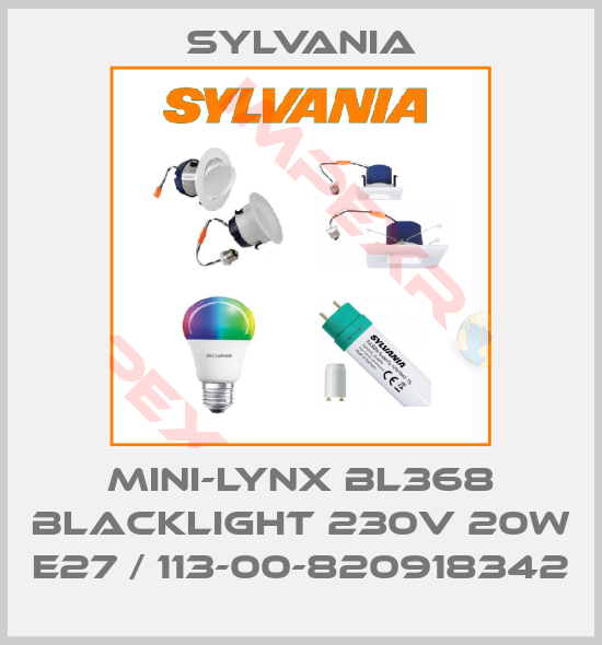Sylvania-Mini-Lynx BL368 Blacklight 230V 20W E27 / 113-00-820918342