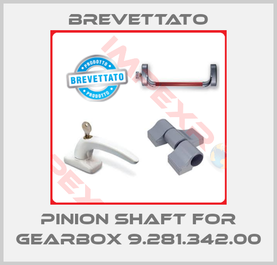 Brevettato-Pinion shaft for gearbox 9.281.342.00
