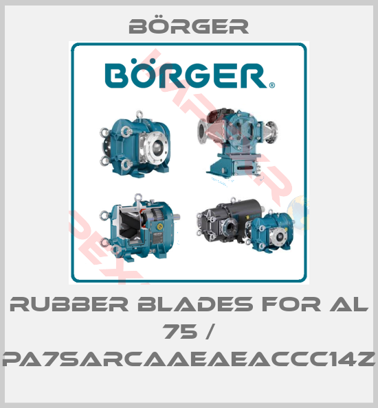 Börger-Rubber blades for AL 75 / PA7SARCAAEAEACCC14Z