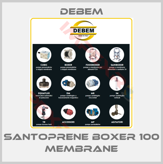 Debem-SANTOPRENE BOXER 100 MEMBRANE