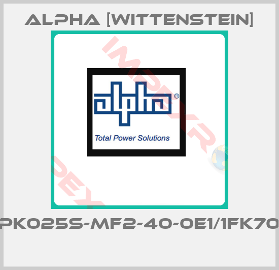 Alpha [Wittenstein]-TPK025S-MF2-40-0E1/1FK704 