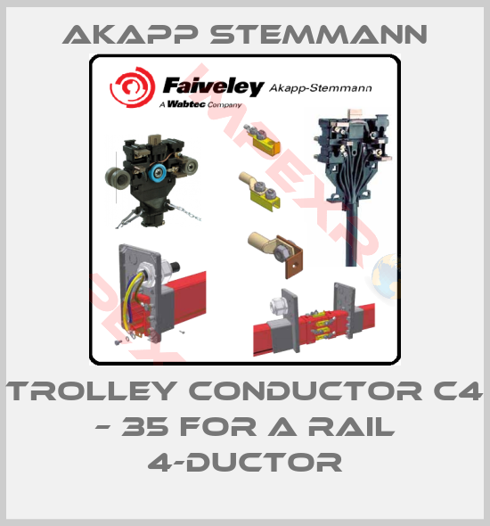 Akapp Stemmann-Trolley conductor C4 – 35 for a rail 4-Ductor