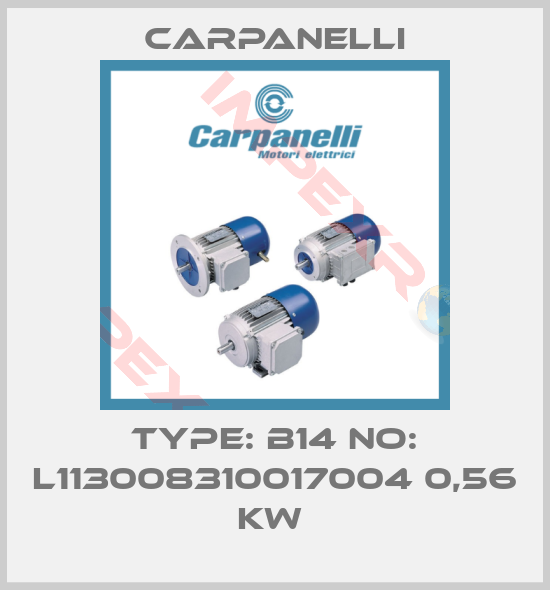 Carpanelli-Type: B14 No: L113008310017004 0,56 kW 