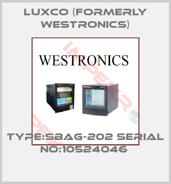 Luxco (formerly Westronics)-TYPE:SBAG-202 SERIAL NO:10524046 