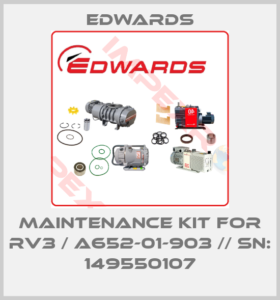 Edwards-maintenance kit for RV3 / A652-01-903 // SN: 149550107