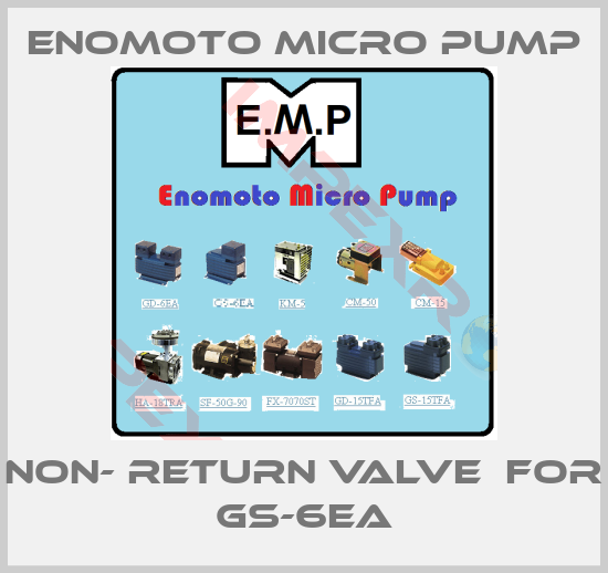 Enomoto Micro Pump-Non- Return Valve  for GS-6EA