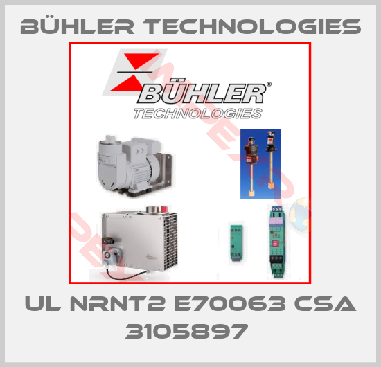 Bühler Technologies-UL NRNT2 E70063 CSA 3105897 