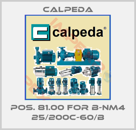 Calpeda-Pos. 81.00 for B-NM4 25/200C-60/B