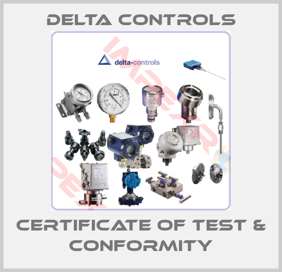 Delta Controls-Certificate of test & Conformity