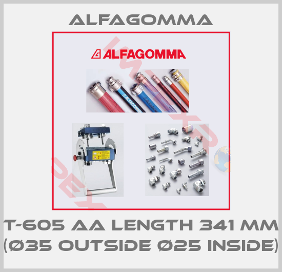 Alfagomma-T-605 AA length 341 mm (Ø35 outside Ø25 inside)