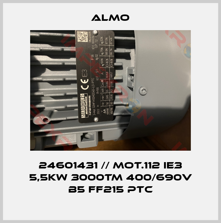 Almo-24601431 // MOT.112 IE3 5,5KW 3000TM 400/690V B5 FF215 PTC