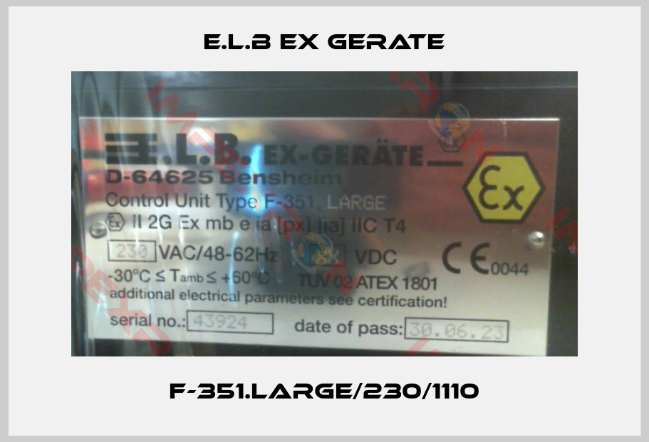 E.L.B Ex Gerate-F-351.LARGE/230/1110