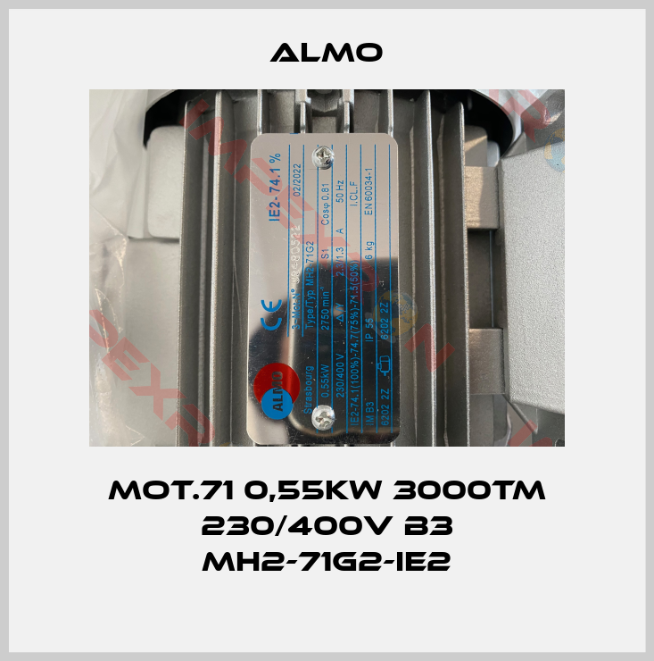 Almo-MOT.71 0,55KW 3000TM 230/400V B3 MH2-71G2-IE2