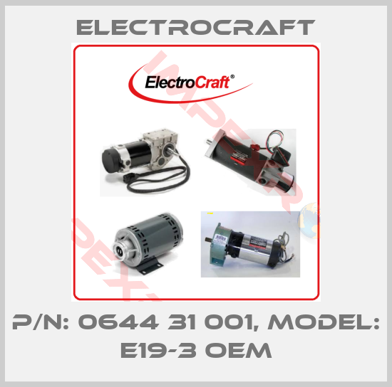 ElectroCraft-p/n: 0644 31 001, model: E19-3 OEM