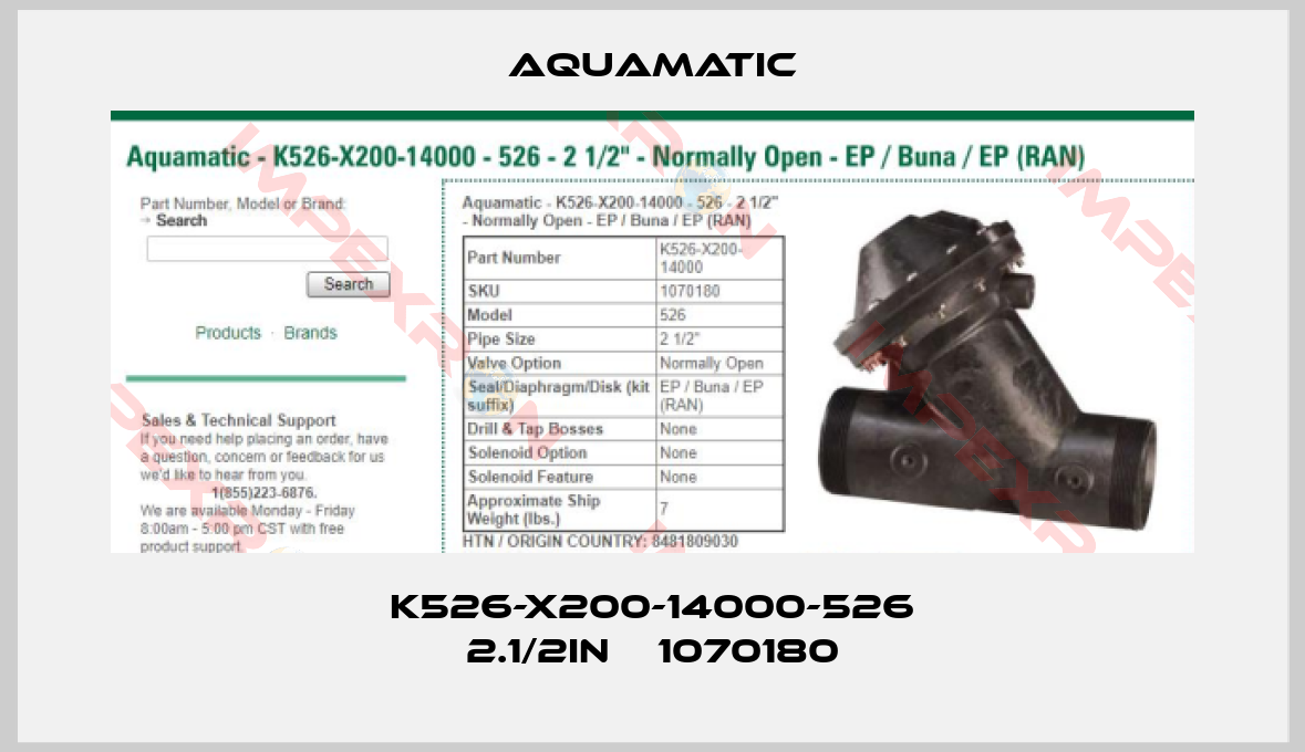 AquaMatic-K526-X200-14000-526 2.1/2IN    1070180