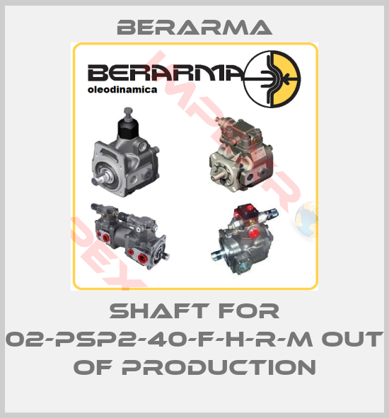 Berarma-shaft for 02-PSP2-40-F-H-R-M out of production