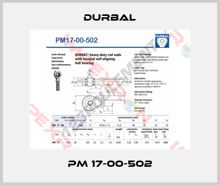 Durbal-PM 17-00-502