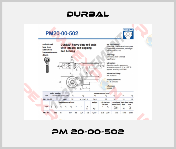 Durbal-PM 20-00-502