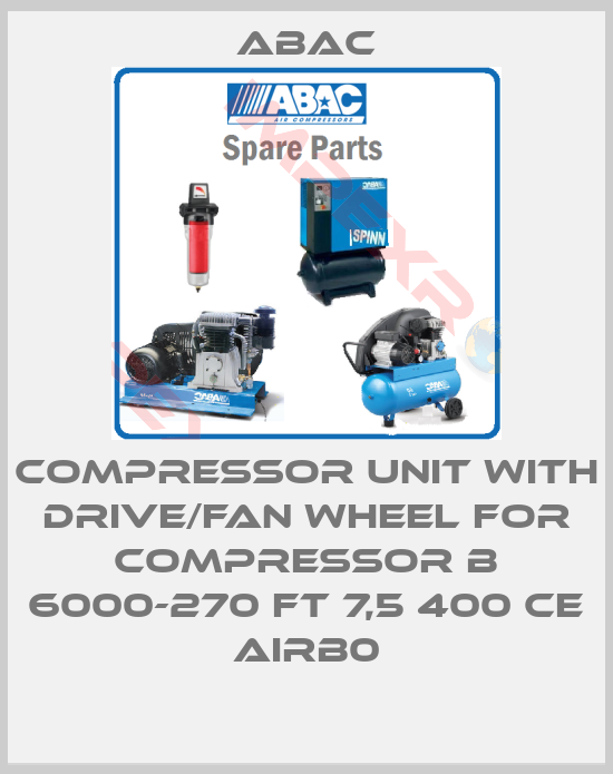 ABAC-compressor unit with drive/fan wheel for compressor B 6000-270 FT 7,5 400 CE AIRB0